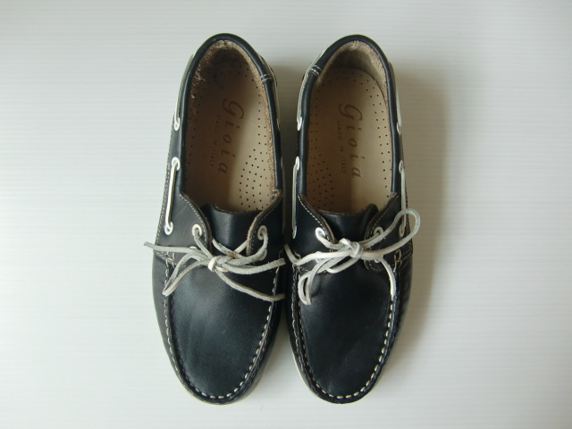 BLACK DECK SHOES MADE IN ITALY DEAD STOCK _f0226051_12162446.jpg
