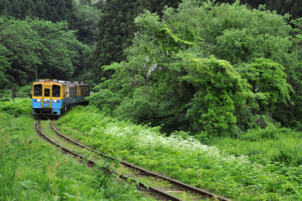 由利高原鉄道 鳥海山ろく線 Summer Snow