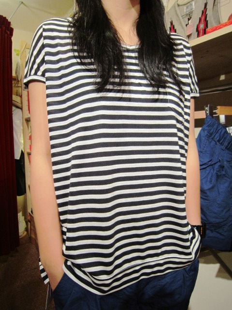 Americana(アメリカーナ) \"V/N WIDE BORDER T & リボンサルエルSHORTS\"_f0191324_9363165.jpg