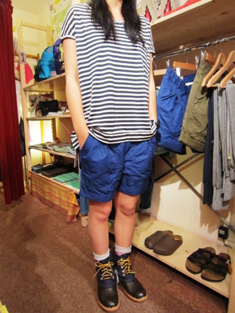 Americana(アメリカーナ) \"V/N WIDE BORDER T & リボンサルエルSHORTS\"_f0191324_9373420.jpg