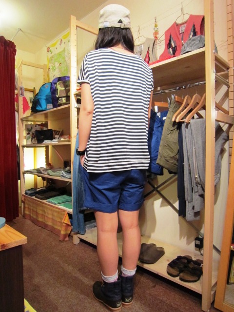 Americana(アメリカーナ) \"V/N WIDE BORDER T & リボンサルエルSHORTS\"_f0191324_9374381.jpg