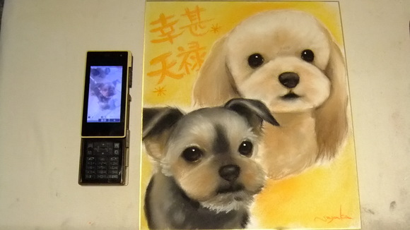 わんにゃん似顔絵やりました【六本木ヒルズ】_b0172370_14371943.jpg