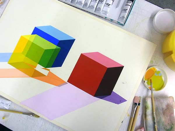 立方体の立体感と透明感を表現 私大デザイン 工芸科 ヨゾコブ 立方体の立体感と透明感を表現 私大デザイン 工芸科 ヨゾコブ