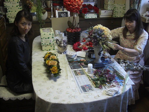 花フェスタの展示作品制作中_a0123133_19294022.jpg