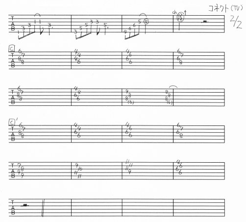 tab譜 楽譜】GET IT ON / ギタースコア TAB譜 / T.REX (エレキギター