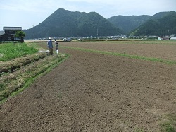 南中山小学校が大豆の種まきをしました。_e0061225_1135878.jpg