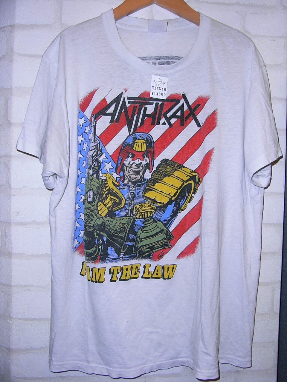 ANTHRAX (アンスラックス)　I AM THE LAW Tシャツ　87年_f0181819_21381550.jpg