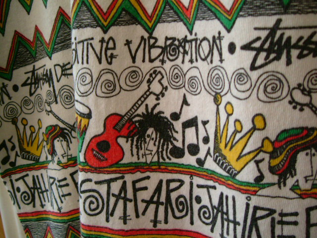 80's stussy ラスタ総柄ボーダーTシャツ : igossoのChipClip