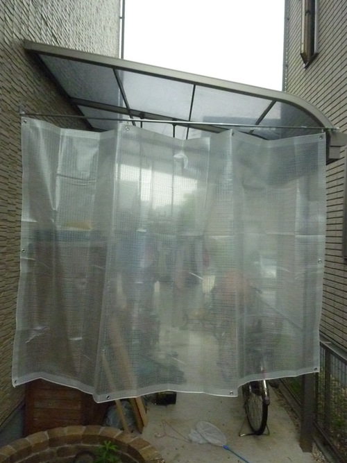 テラス雨除け ビニールカーテン完成 Papaマイペースpapa テラス雨除け ビニールカーテン完成 Papaマイペースpapa
