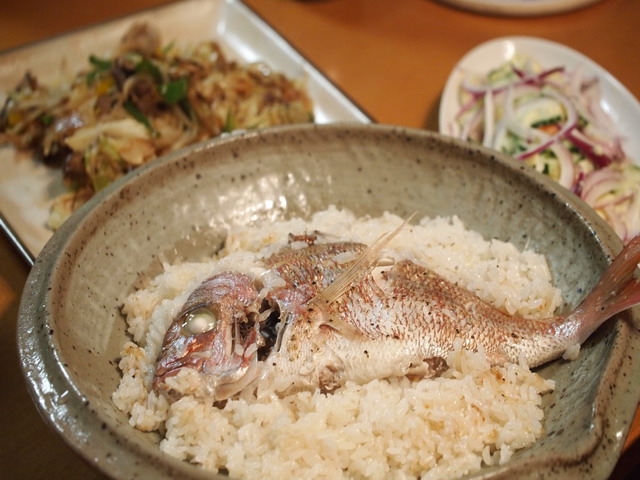 鯛めしとブルーベリー_e0222120_21434320.jpg