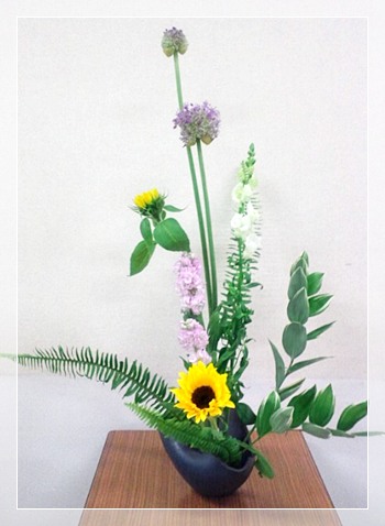 夏の活け花&病室の生け花_b0151911_11424916.jpg