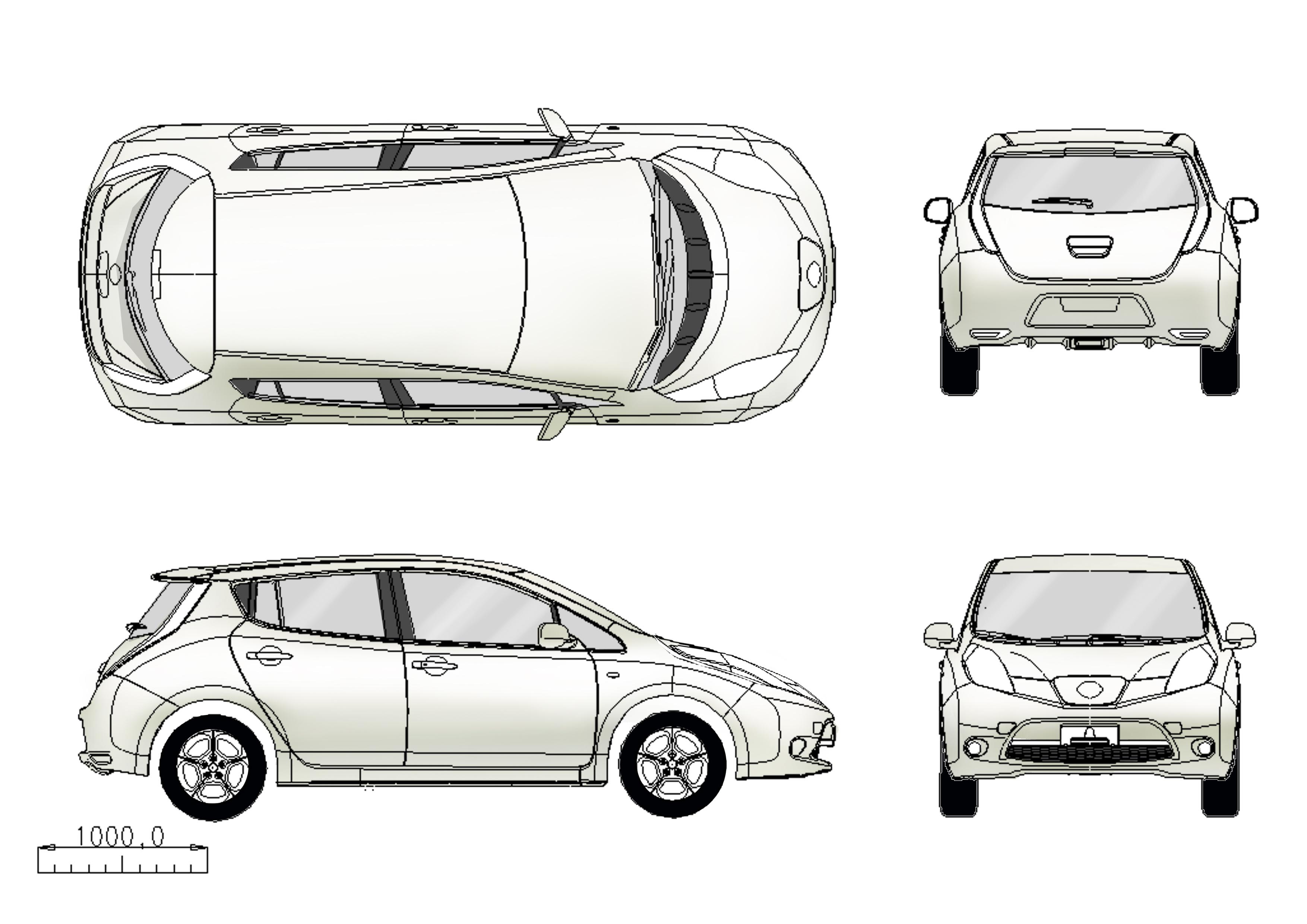 車 上から見た絵 Kuruma