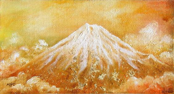 輝く富士Ⅱ油絵(富士山の油絵) : 油絵画家、永月水人のArt 輝く富士Ⅱ油絵(富士山の油絵) : 油絵画家、永月水人のArt