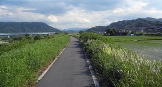 右手に鳥取自動車道左に千代川と一般国道...._b0194185_232191.jpg