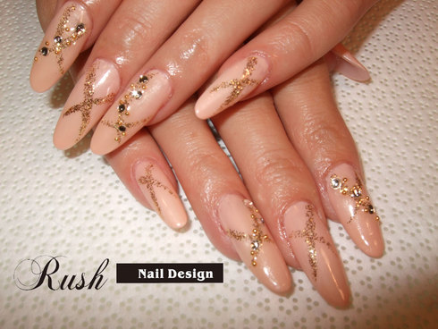 シンプルベージュ スカルプ 松山市 ネイルサロン Nail Design Rush ラッシュ