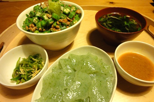 ひとりごはん〜薬味野菜とこんにゃくでデトックス?_f0054859_7304114.jpg
