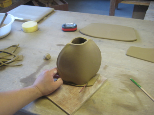 タタラで花器を作り込み。_d0195183_214389.jpg