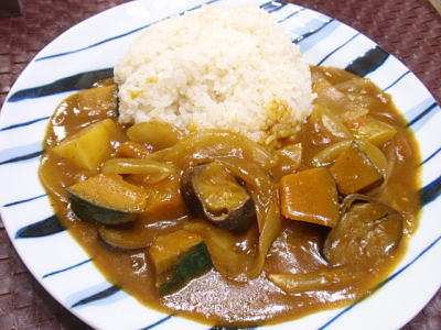 夏野菜のヘルシーカレー（レシピ付）_c0027666_12285975.jpg