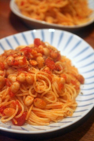 夏向け! トマトと大豆のパスタ_f0141419_83923.jpg