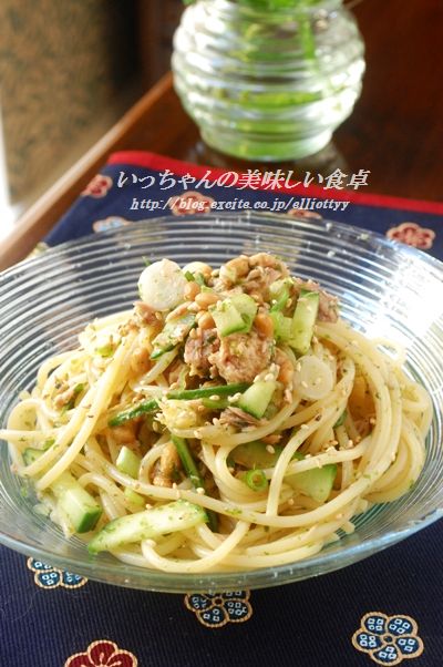 つめた~い♪冷やし和風パスタ_d0104926_5515693.jpg
