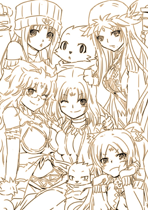 南国看板五人娘 集合絵 モアイ表ブログ 南国看板五人娘 集合絵 モアイ表ブログ