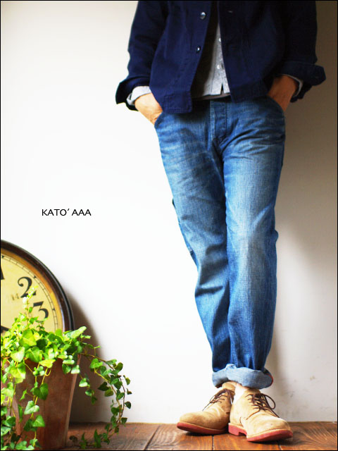  KATO\'AAA [カトートリプルエー] VINTAGE WASH DENIM PAINTER PANTS [デニムペインターパンツ] MEN\'S_f0051306_040746.jpg