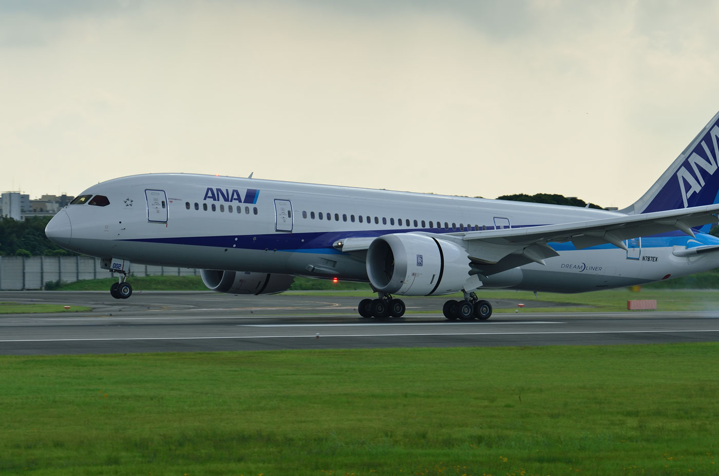 BOEING 787-8 / N787EX - in 伊丹空港 - （その1・B787着陸