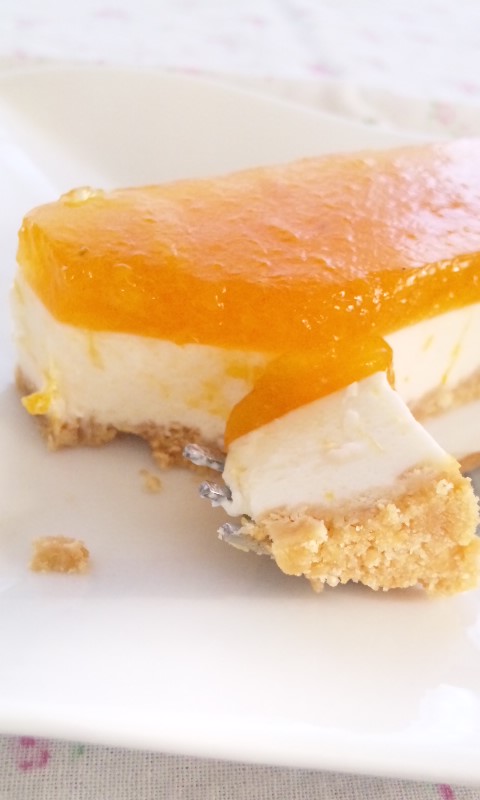 あんずのレアチーズケーキ La La Cafe あんずのレアチーズケーキ La La Cafe