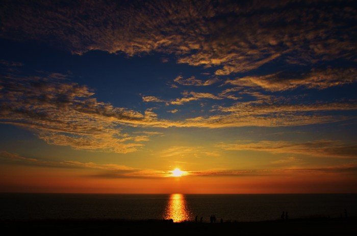 2011/7/16 秋田県男鹿半島 入道崎の夕日 : 秋田のタカさん旅日記