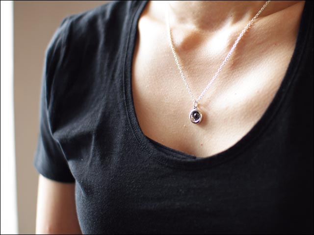moto leather＆silver[モトレザー]Silver Necklace Garnet