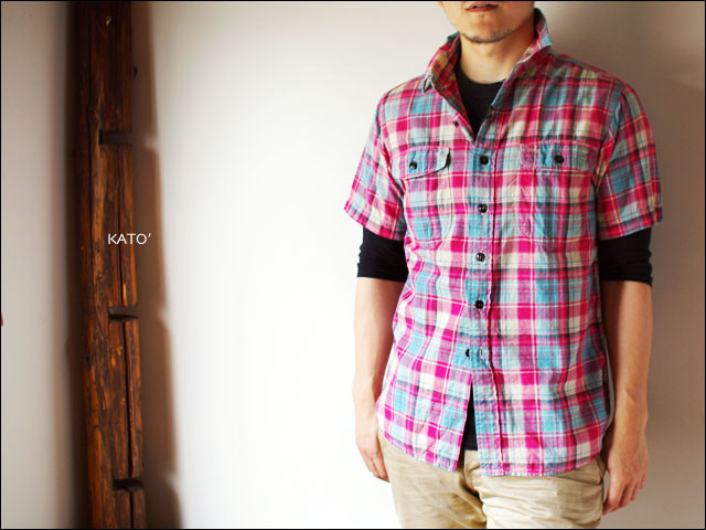 KATO\'DENIM [カトーデニム] マドラスチェック ショートスリーブ シャツ [KS020024]_f0051306_18125717.jpg