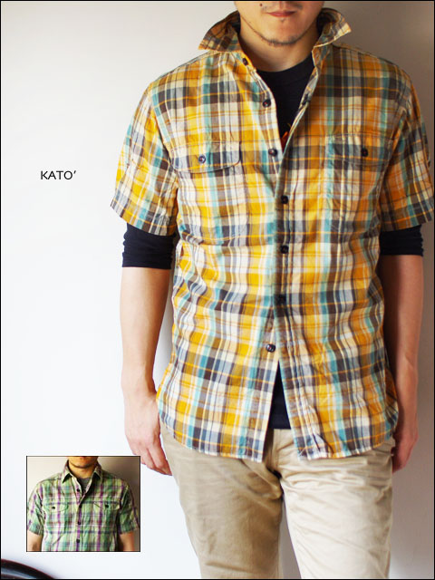 KATO\'DENIM [カトーデニム] マドラスチェック ショートスリーブ シャツ [KS020023]_f0051306_1814398.jpg