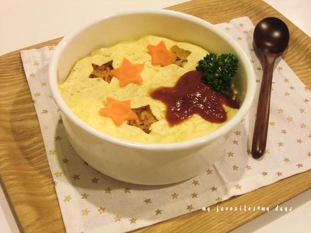 ビビンバで晩ごはん&クランベリーホワイトチョコマフィン&オムライス弁当_d0181213_1173914.jpg