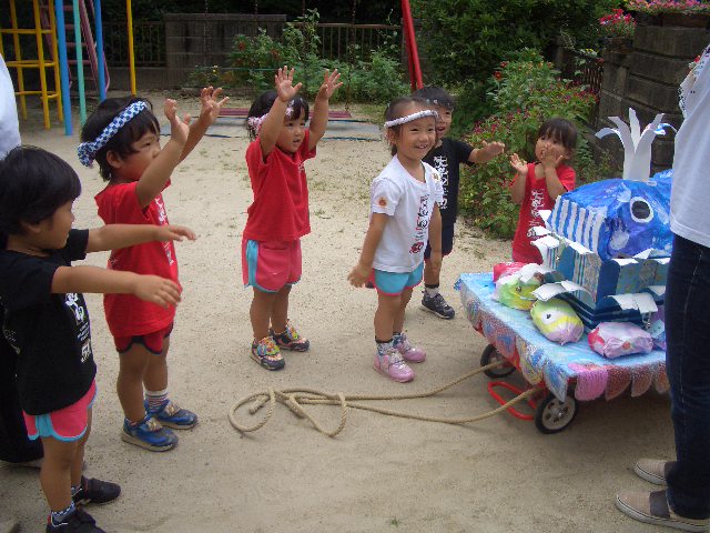 銀水幼稚園夏祭り 大牟田夏祭りちびっこ大蛇_c0107515_125284.jpg
