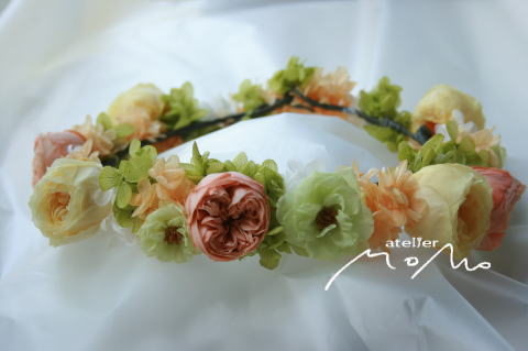 花冠~オールドローズを使って~_a0136507_193529.jpg