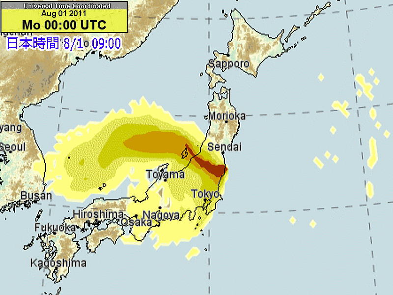 放射性物質拡散予想図と測定結果 31,8/1_e0171497_14533749.jpg