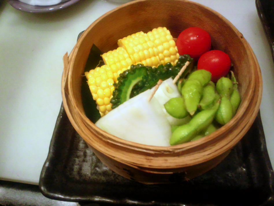 夏野菜のせいろ蒸し_d0199623_441237.jpg