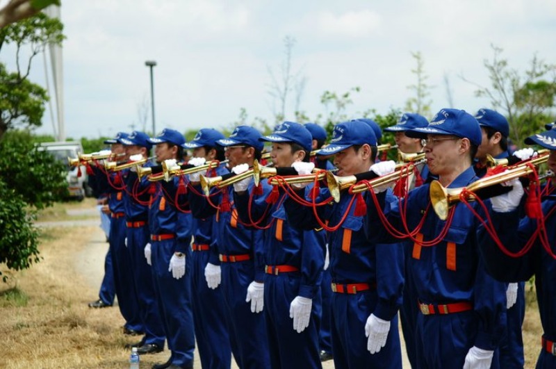 佐賀県消防操法大会で、武雄市消防団ラッパ隊は、_d0047811_22251995.jpg