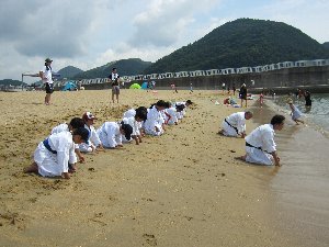 お知らせと海水浴場にて特別稽古_a0165211_722081.jpg