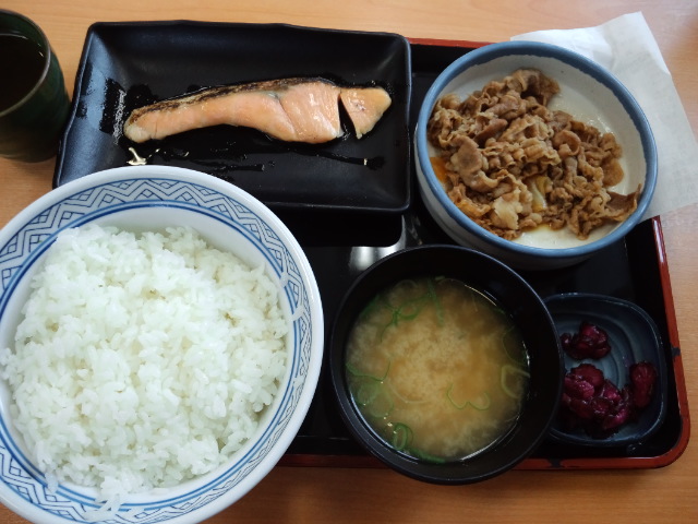 牛鮭定食 吉野家_a0071459_9512739.jpg