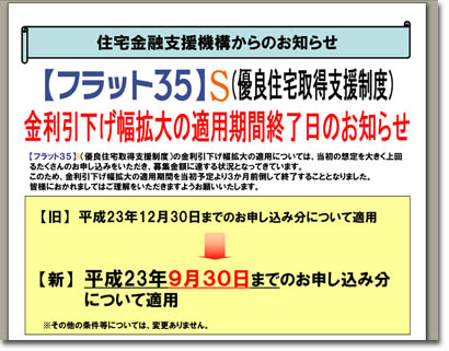 フラット35S終了、3ヶ月前倒し。0.3％へ_f0084138_134222.jpg