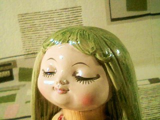 Vintage Hippie Mod Girl Piggy Bank_d0193483_15124256.jpg