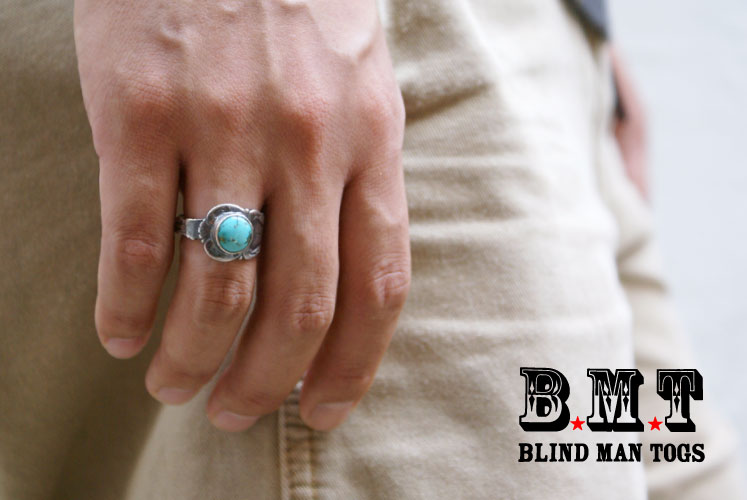 B.M.T(BLIND MAN TOGS/ブラインドマントグス)スプーンリング TURQUOISE