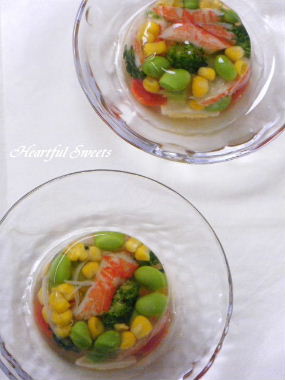 夏野菜のゼリー寄せ Heartful Sweets 夏野菜のゼリー寄せ Heartful Sweets