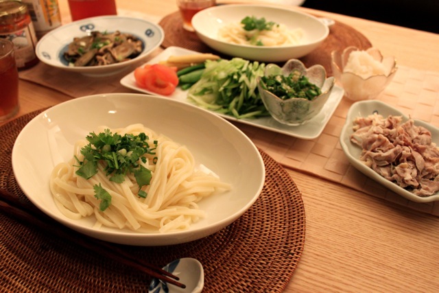 10/Aug おウチご飯献立 ちらし冷やしうどん_f0229448_15521.jpg