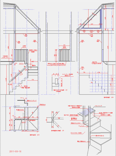 階段詳細図作成　＠所沢Ｍ邸_d0017039_16494983.jpg