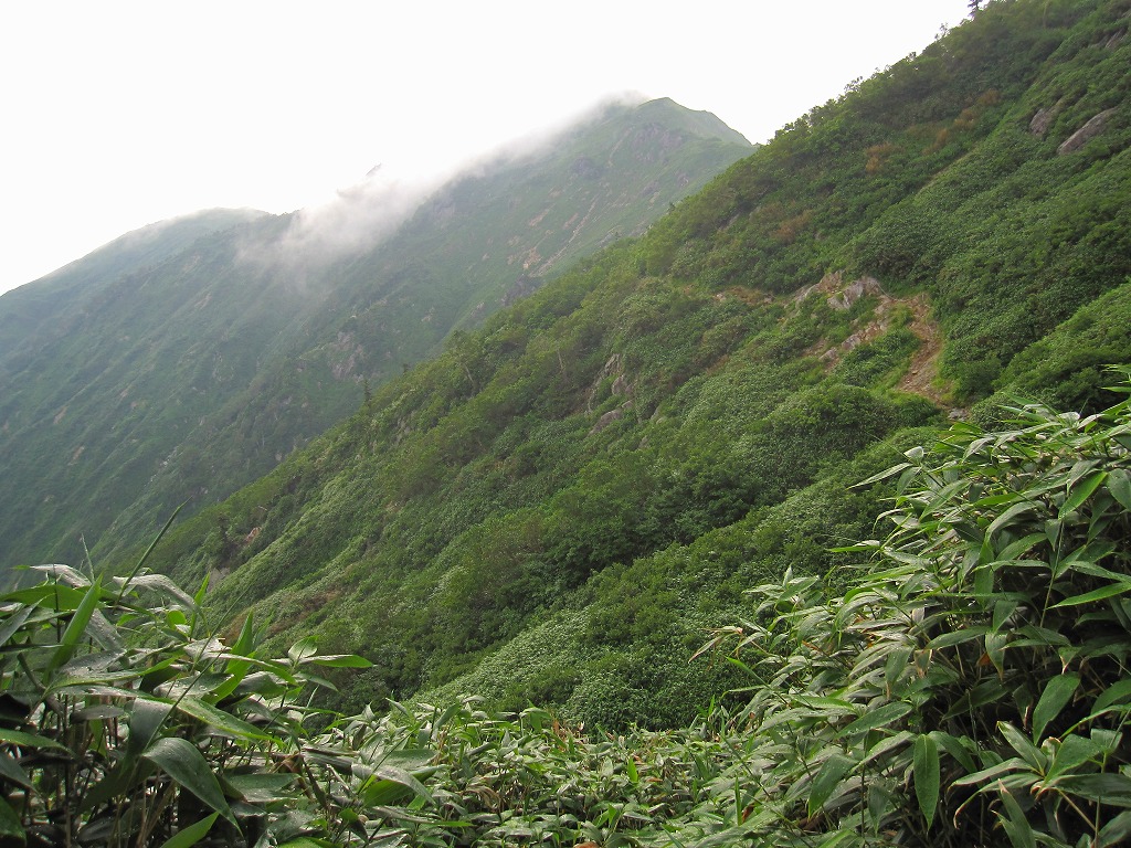 蓮華温泉～小蓮華山～白馬岳～雪倉岳～朝日岳～蓮華温泉　周遊　　二日目　23.08.13～15　_b0124306_23483117.jpg