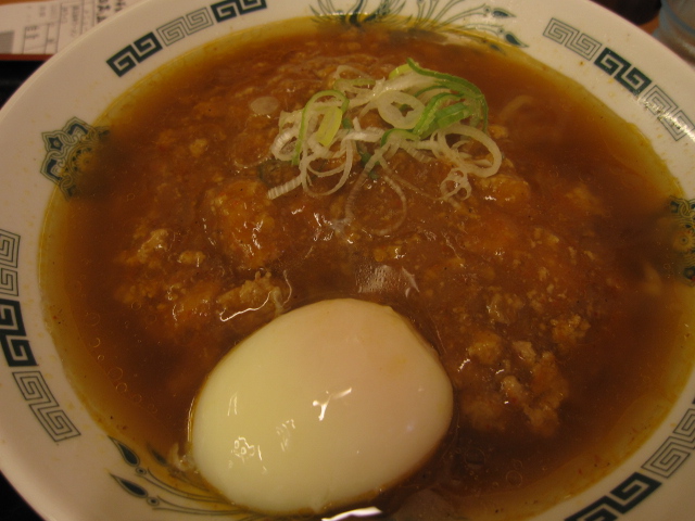 日高屋「温玉旨辛ラーメン¥490+半ライス¥100」@立川_b0042308_11465645.jpg