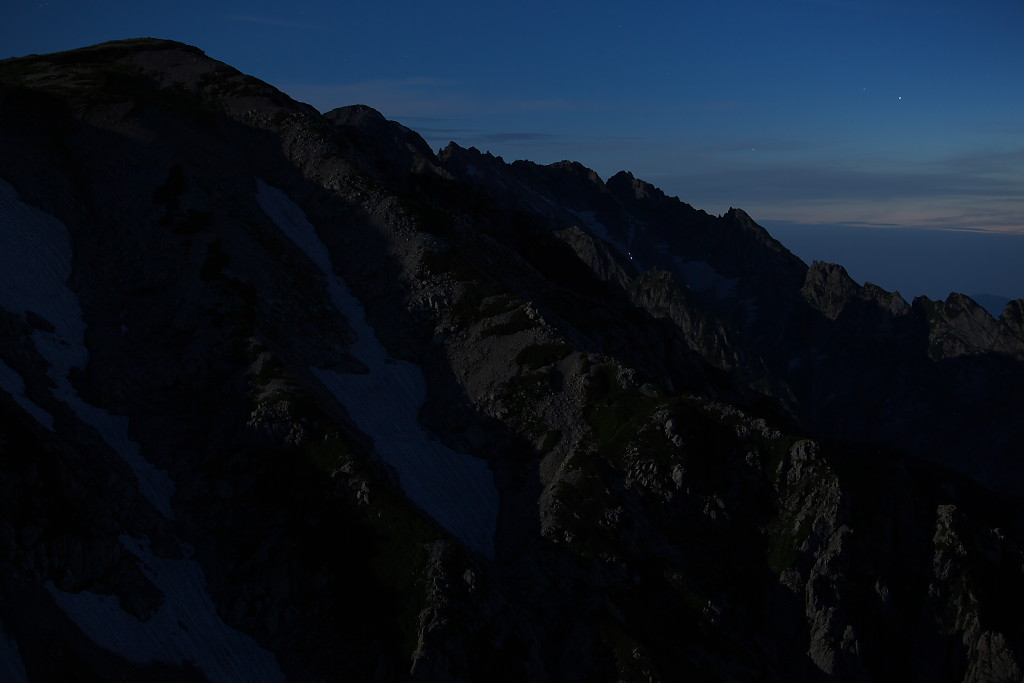 北ア・立山縦走 2日目 夜明け_f0171065_1245988.jpg