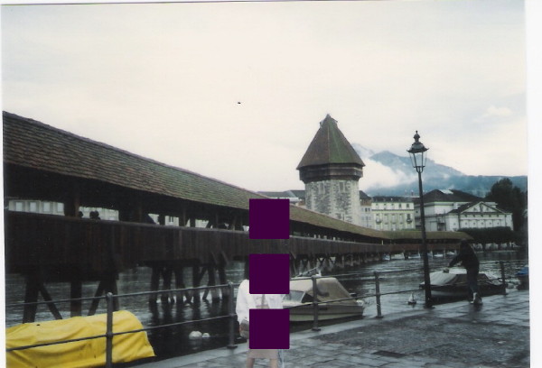 スイス ルツェルンのカペル橋にて on 1992-6-4_b0118987_1058671.jpg